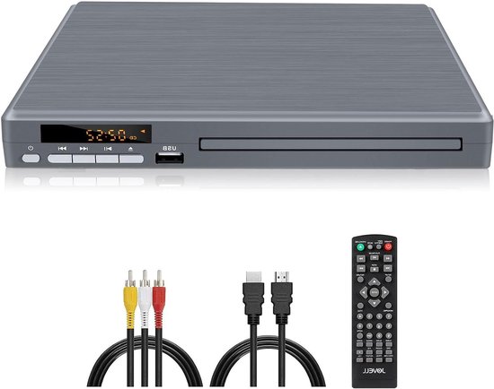 DVD Speler - Home Cinema - Films Kijken - Regiovrij Afspelen - 1080p Upscaling - Grijs