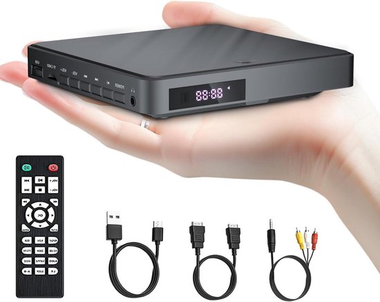 Dvd-speler - Mediabox - Films Kijken - Alle Regio's Vrij - Compact Formaat - Zwart