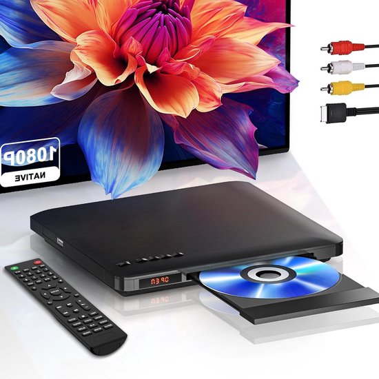 Dvd Speler - Mediabox - Films Kijken - Ultra Dun - 1.5 cm - Zwart