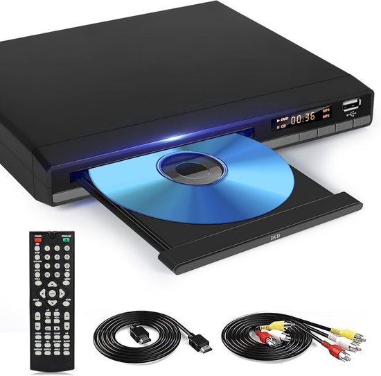 DVD Speler met HDMI - Blu Ray Spelers - Externe DVVD Speler - Zwart - Entertainment