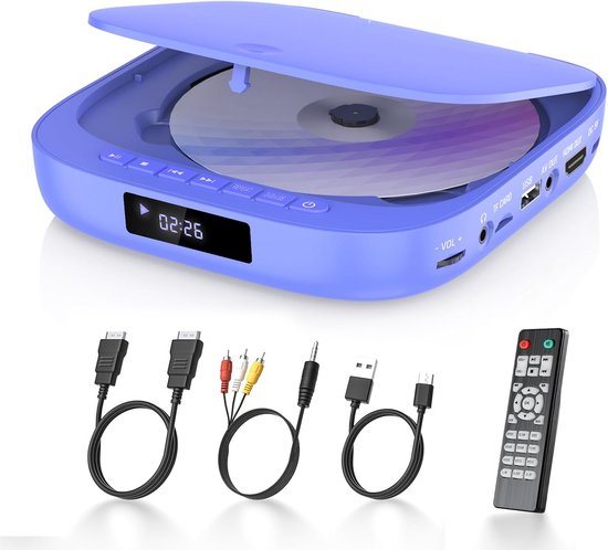 DVD Speler met HDMI - Externe DVVD Speler - Zwart - Entertainment