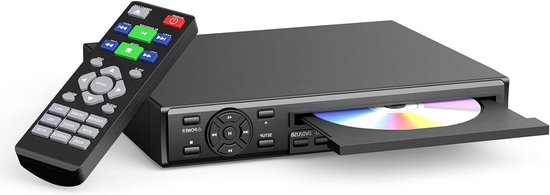 DVD-speler voor TV - HD Mediaspeler - Films Kijken - Regiovrij Afspelen - 22.5 cm Breed - Zwart