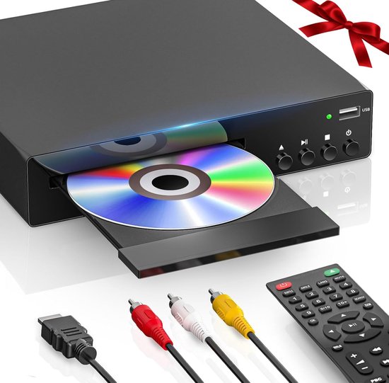 DVD Speler voor TV - HDMI & RCA - Regiovrij - 1080P Full HD - USB-Ingang - CD/DVD Speler - Afstandsbediening