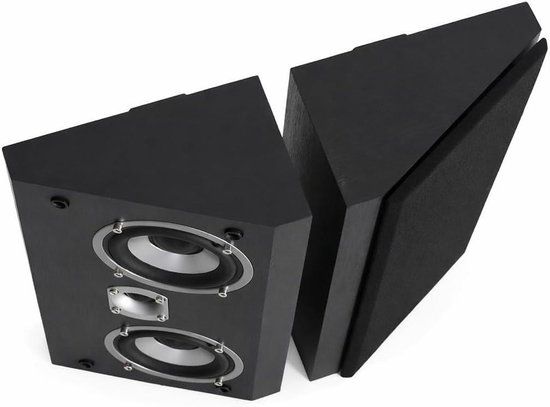 Dynavoice Magic FX-4 Black - Surround Speakers Home Cinema (Pair), Wall Speakers/Ceiling Speakers, Dolby Atmos compatible.
