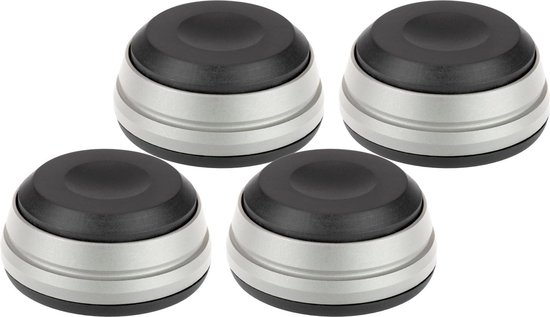 Dynavox SDS4 Set van 4 zilveren trillingsdempers voor luidsprekers en apparaten