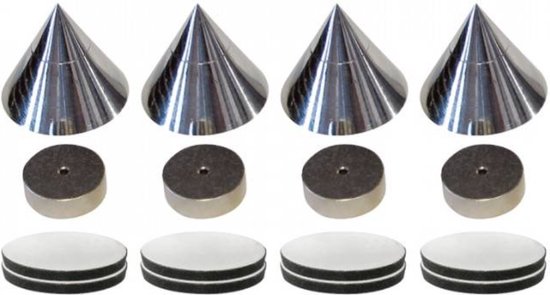 Dynavox Spikes 4 delig - Chrome van Dynavox