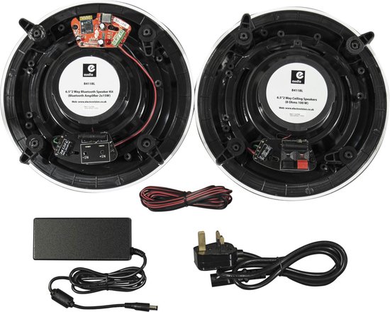 E-Audio Bluetooth Badkamer Speaker Systeem - 2x 6.5 inch plafondluidsprekers van Merkloos