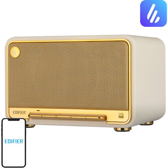 Edifier D32 - Stereo HiRes Airplay/Bluetooth speaker - Wit van Merkloos