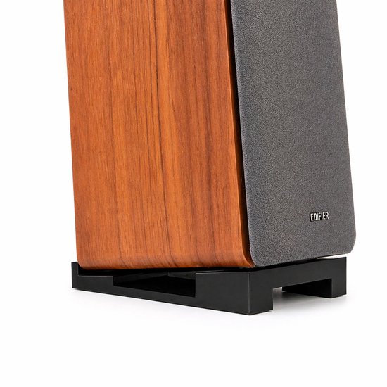 Edifier R1280DB Boekenplank Speaker Standaard - Verhoogde Speaker Stand Met 13 Graden Kanteling Voor Optimale Geluidsrichting - Compact Design Voor Bureau En Woonkamer - Anti Vibratie Basis - Zwart van Merkloos