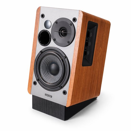Edifier R1280T Boekenplank Speaker Standaard - Bureau Speaker Verhoger - Geluidsoptimalisatie Stand - Desktop Speaker Houder - Anti Vibratie - Compact Design - Kantelbare Audio Standaard - Zwart van Merkloos