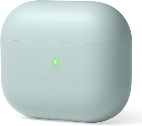 Elago Liquid Hybrid Hoesje Compatibel met AirPods 3 Case - Drievoudige Laag Structuur Bescherming (Groen) | Drievoudige voorraadbeveiliging, Draadloos opladen, Schokbestendig, Eenvoudig gemaakt (Mint)