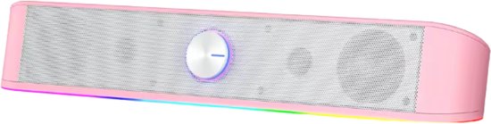 ElevateCommerce - Redragon GS560 RGB Soundbar 2.0 PC Speaker – 4W Stereo Desktop Luidspreker met Dynamische RGB Verlichting – USB & AUX voor Gaming PC en Laptop – Roze van Merkloos