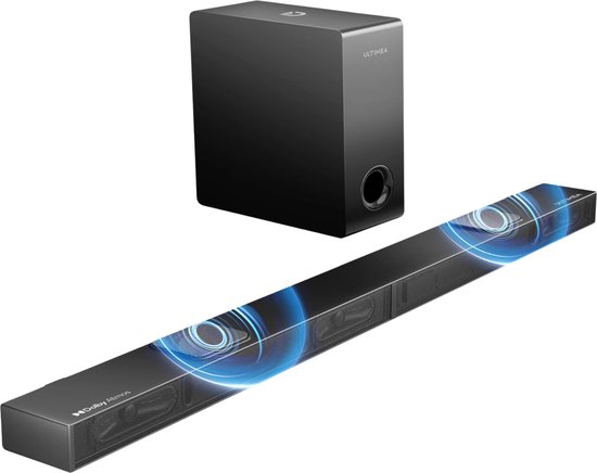 EML STORE Soundbar - Soundbar voor TV - Met Dolby Atmos - Subwoofer - 3D Surround Sound System - Home Theater Bleutooth - Zwart van EML STORE