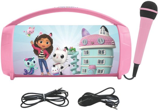 Enceinte Bluetooth Sans-Fil Lumineuse avec Micro Gabby et la Maison Magique van Lexibook