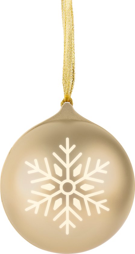 EPOK - Lichtgevende Kerstbal met Bluetooth Speaker en Kerstmuziek - Goud van Merkloos