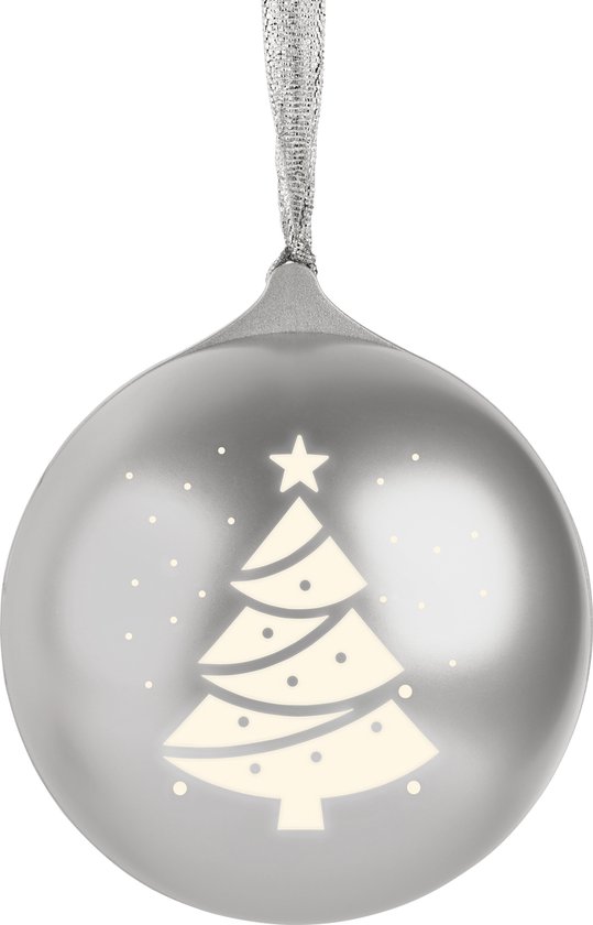 EPOK - Lichtgevende kerstbal met speaker en kerstmuziek - ZILVER van Merkloos