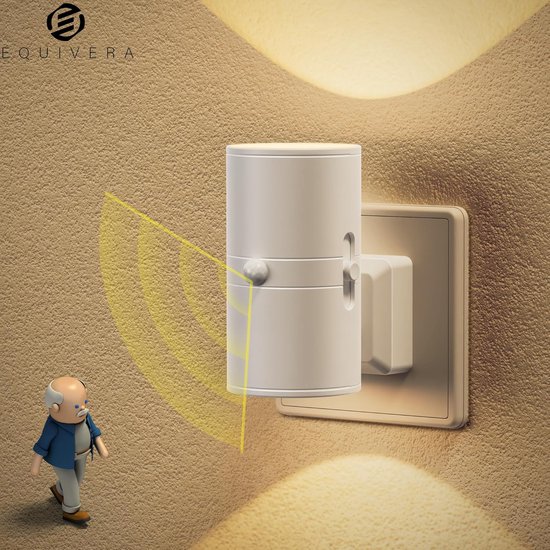 Equivera Nachtlampje met Bewegingssensor - Nachtlampje Volwassenen - Nachtlampje Sensor - Nachtlampjes van Merkloos