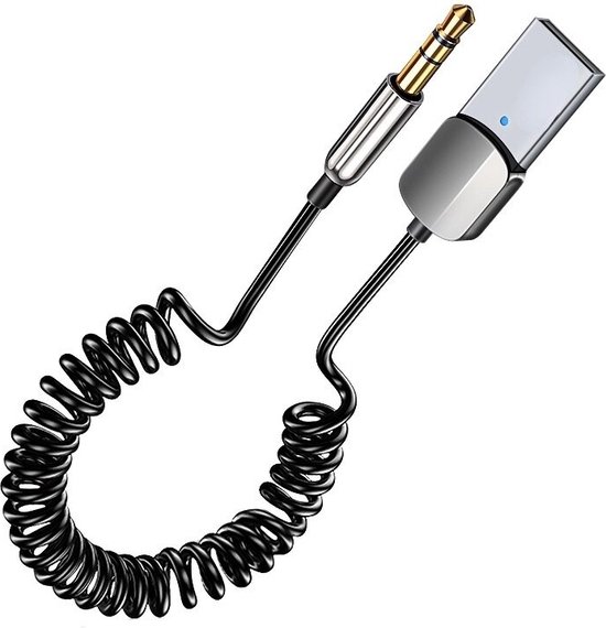 Essager Bluetooth 5.0 Receiver Auto - AUX naar USB Kabel Grijs van ES