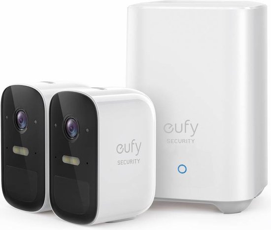 Eufy Cam 2C Draadloze Beveiligingsset - Inclusief Homebase2 en 2 Camera's - Wit van Eufy