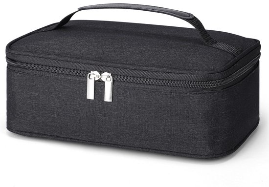 EXCITAT Geïsoleerde tas - Lunchtas - Draagbare geïsoleerde tas - Perfect voor brunchboxen, school, kantoor, picknicks, wandelen - Zwart van EXCITAT