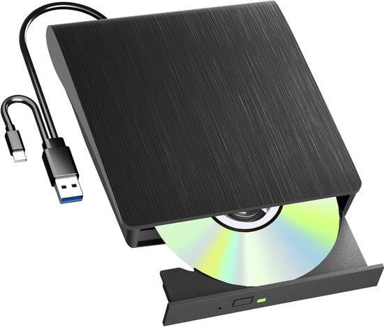 Externe Blu-Ray Drive - DVD BD Lezer - Bestanden Lezen Branden - Snelle USB 3.0 - Ultradun Ontwerp - Zilver