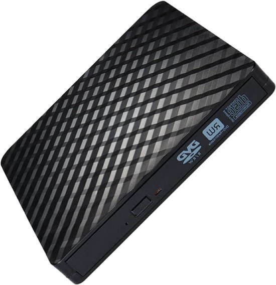 Externe CD-speler - Draagbare DVD - Video afspelen - Universele USB-aansluiting - 400 Gram - Zwart