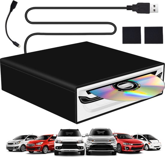 Externe CD/DVD Speler USB 2.0 - Draagbare CD/DVD Drive - CD 16X & DVD 8X - Plug & Play - Anti-Shock - Voor Laptop en PC