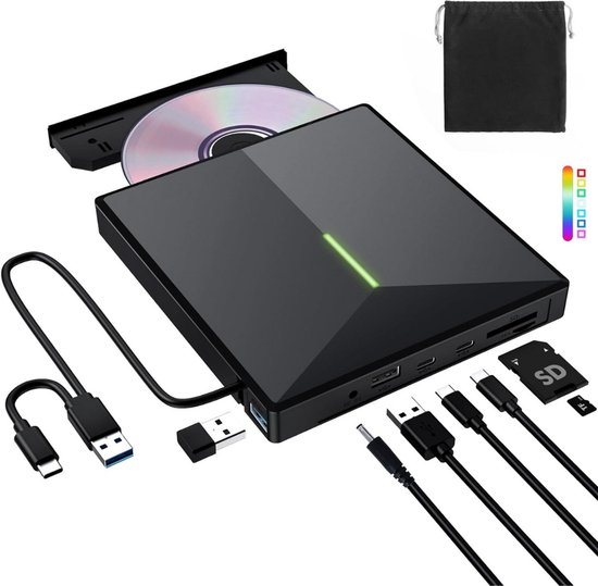 Externe DVD Speler voor Laptop - CD Brander - Plug & Play