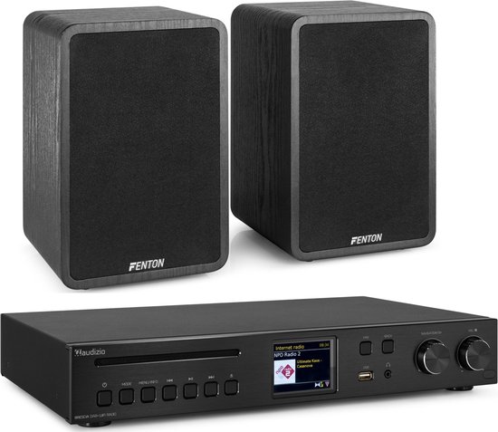 Fenton HiFi stereo set met 2 speakers en tuner - Met Bluetooth, DAB+, FM en internetradio - 200W van Fenton