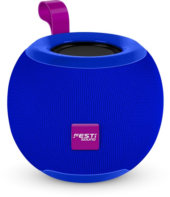 FESTIONE 5w Bluetooth speaker kleur Blauw - Bluetooth 5.0 - FM Radio - AUX | van FESTI