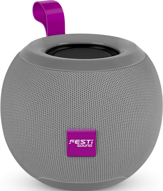 FESTIONE 5w Bluetooth speaker kleur Grijs - Bluetooth 5.0 - FM Radio - AUX | van FESTI