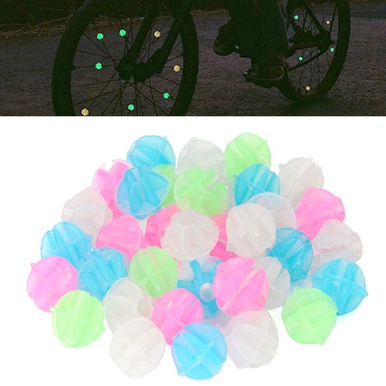 Fiets Spaakkralen Glow In The Dark - 36 Stuks - Fietskralen - Kinderfiets Spaakkralen - Kralen Fiets Kinderen - Spaak Reflectoren - Spaak Versiering van Toi-Toys