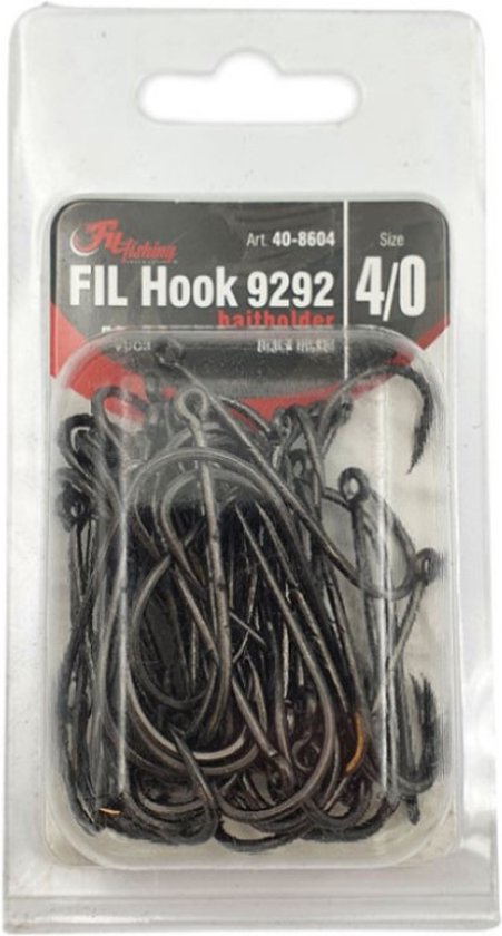 Fil Hook 9292 'Baitholder' - Haakmaat 2/0 - 50 stuks - Zeevishaken - Roofvis Haken - Vishaak van Fil Hook