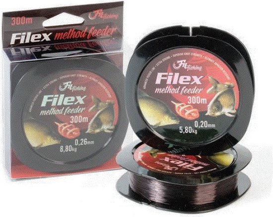 Filex Method Feeder Line - 0.20mm - 300m - 5.80kg - Method Feeder Lijn - Nylon Vislijn van Filex