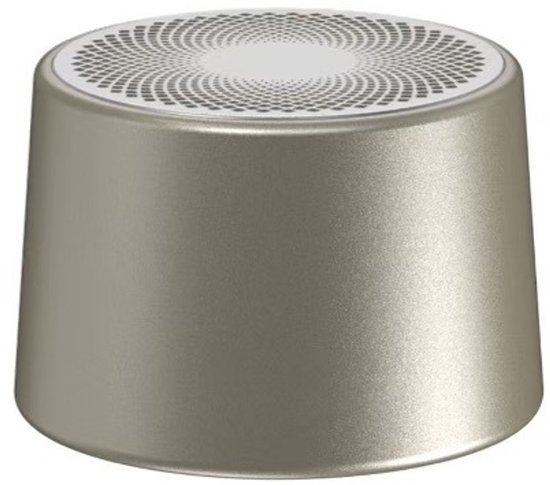 Fivesquare AluBeam RGB Mini Speaker – 5W Bluetooth Mini Speaker met Aluminium Behuizing, TWS Magnet Pairing, RGB & IPX6 Waterproof Goud van Merkloos