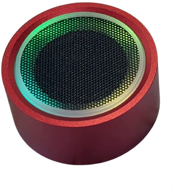 Fivesquare MagShake RGB Speaker – Mini Bluetooth Speaker met Magneetvoet, Shake-Control, IPX7 & 5–7u Speeltijd Rood van Merkloos