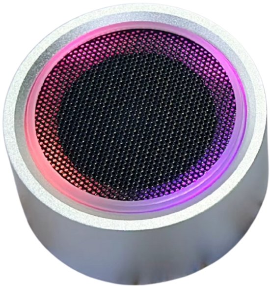 Fivesquare MagShake RGB Speaker – Mini Bluetooth Speaker met Magneetvoet, Shake-Control, IPX7 & 5–7u Speeltijd Zilver van Merkloos