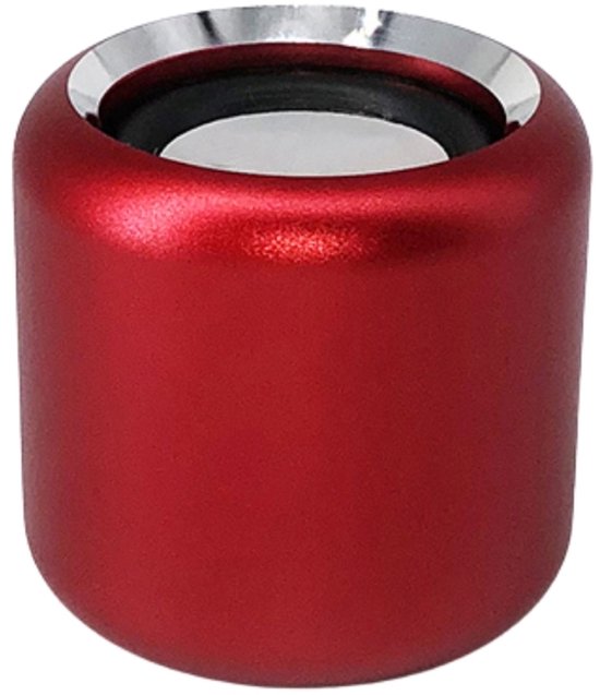 Fivesquare Mini Aluminium Bass Speaker – Draagbare Bluetooth Mini Speaker met Deep Bass & TWS Pairing Rood van Merkloos