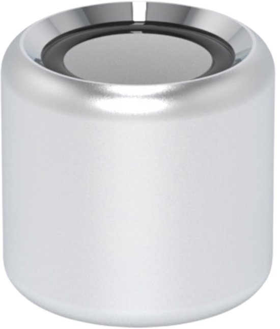 Fivesquare Mini Aluminium Bass Speaker – Draagbare Bluetooth Mini Speaker met Deep Bass & TWS Pairing Zilver van Merkloos