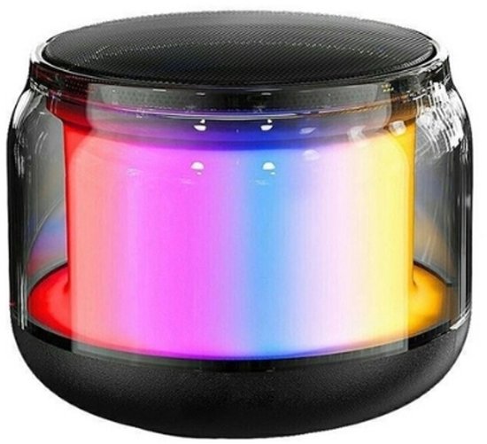 Fivesquare MiniGlow BT Speaker – Mini Bluetooth Speaker met LED Licht, Bass Boost & USB/TF/FM Ondersteuning van Merkloos