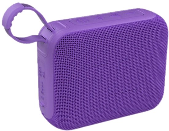 Fivesquare MiniSub Bass Speaker – Portable Bluetooth 5.3 Mini Speaker met 5W Bass Output & IPX6 Waterbestendig Paars van Merkloos