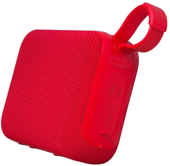 Fivesquare MiniSub Bass Speaker – Portable Bluetooth 5.3 Mini Speaker met 5W Bass Output & IPX6 Waterbestendig Rood van Merkloos