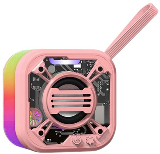 Fivesquare RadiGlow RGB Speaker – Mini Bluetooth Speaker met Radiator Design, 5W Power, RGB Licht & TWS/TF van Merkloos