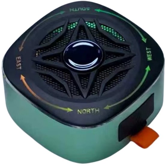 Fivesquare SpinWave Waterproof Speaker – Mini Bluetooth Speaker met Gyro-Spinner Design, RGB Licht, IPX7 & Bass/TWS Groen van Merkloos