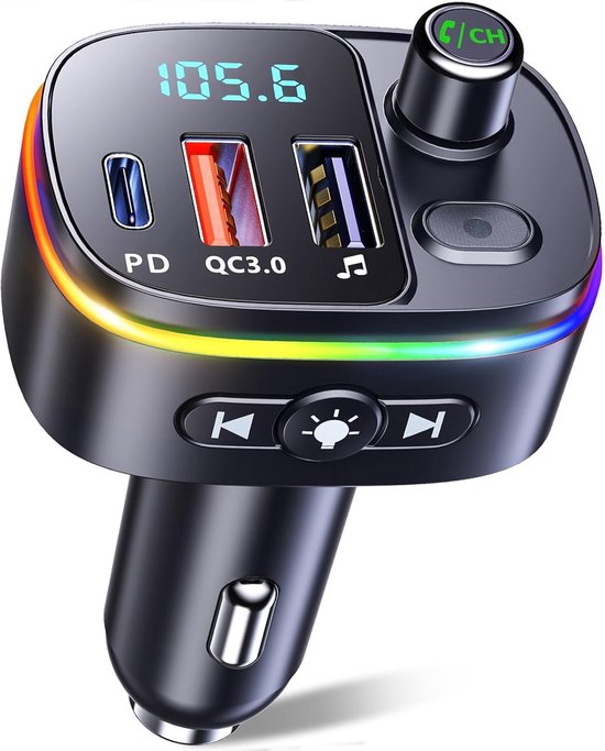 FM-zender bluetooth auto, ondersteunt handsfree bellen adapter radio voertuig kabelset van Merkloos