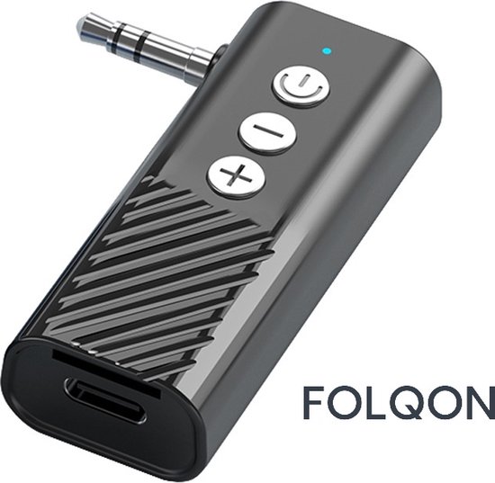 FOLQON - Bluetooth Zender en Ontvanger - Trasmitter en Receiver - BT 5.3 - Handsfree Bellen - 3.5 mm AUX - Bluetooth Adapter van Merkloos