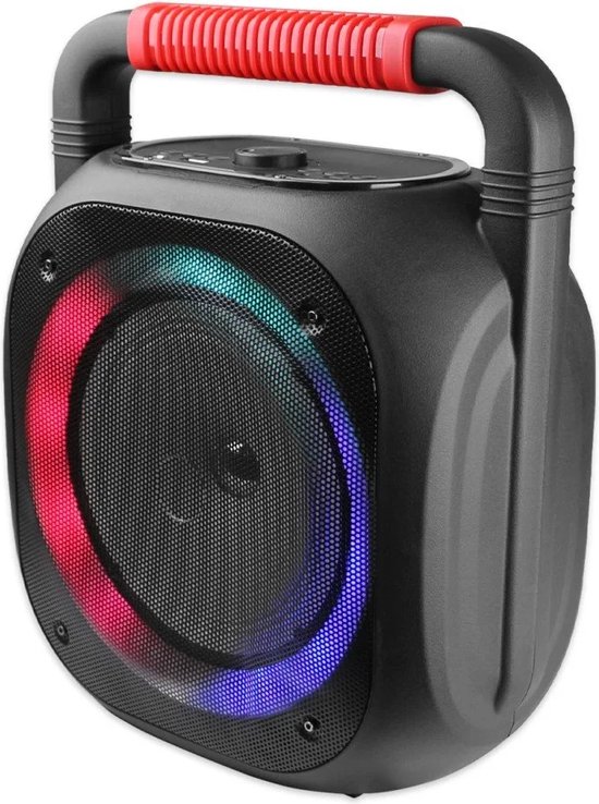 Fontastic - 261817 - Draadloze Partyluidspreker/Karaokeset - Mic & Led-Verlichting - FM-RADIO van Merkloos