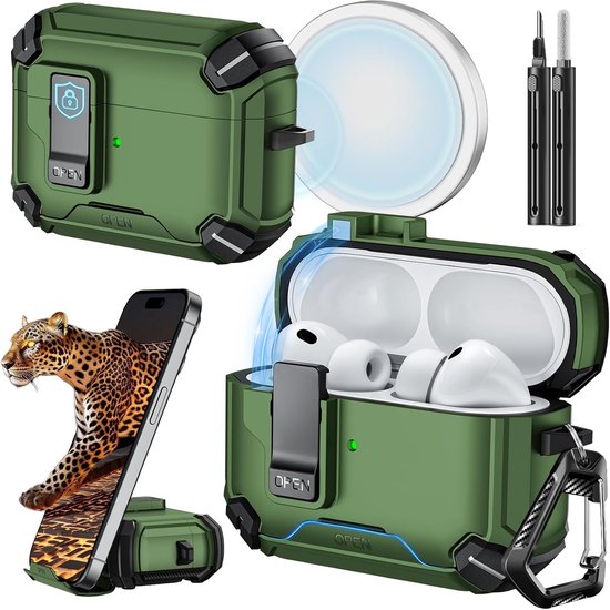 For AirPods Pro 3 Case, Auto-Locking-Army