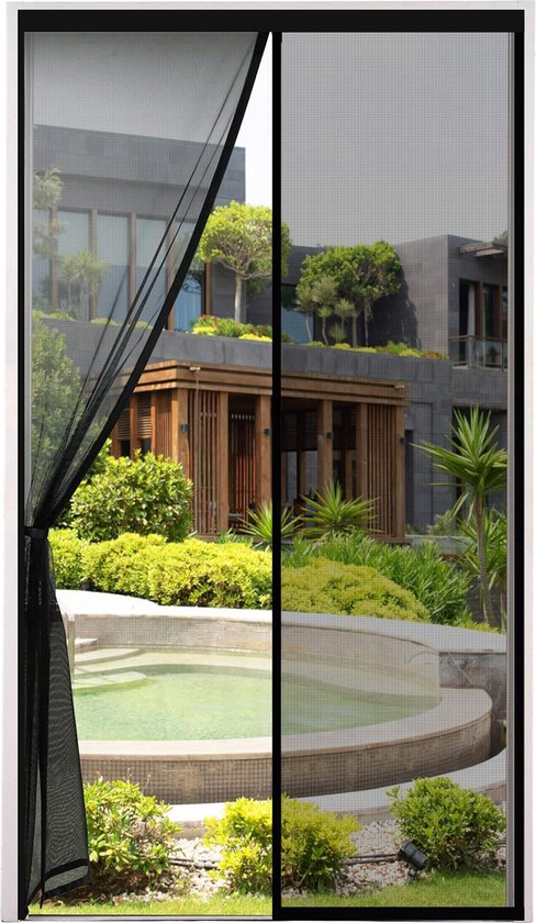 ForDig Vliegengordijn 213x90cm - Glasvezel A-kwaliteit - Luxe Deurhor Magnetisch - Horgordijn – Vliegengordijn – Hordeur - Zwart van Ford