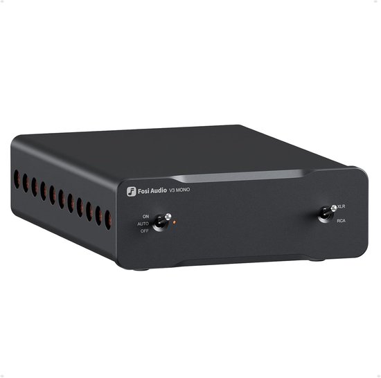 Fosi Audio V3 Mono Vermogen Klasse D Versterker - 240W - RCA/XLR Gebalanceerde Ingangen met 48V/5A Voeding